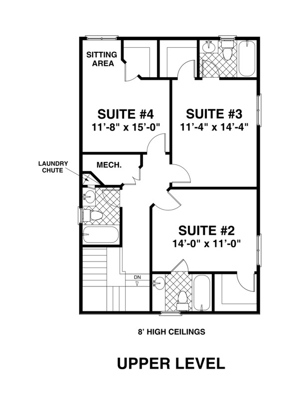 Upper Level Floorplan image of The Sorento House Plan